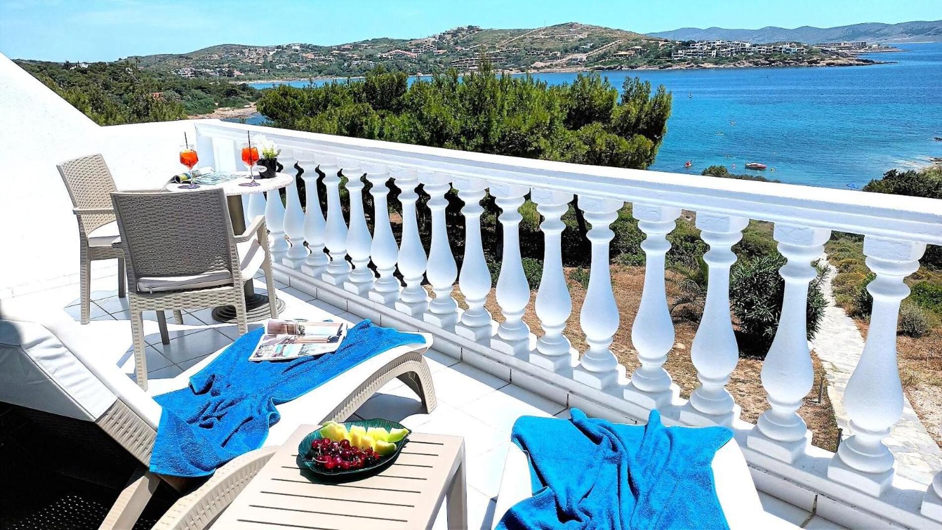 Dea Del Mare Complex In Front Of The Sea. Villa Sounion Eksteriør billede
